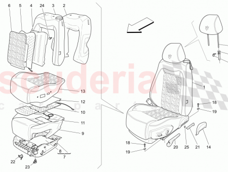 Photo of R H FRONT CUSHION UPHOLSTERY…