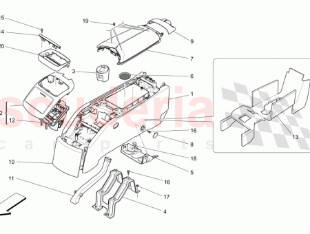 Photo of REAR CONSOLE FRONT COVER COMFORT LUXURY REAR SEATS…