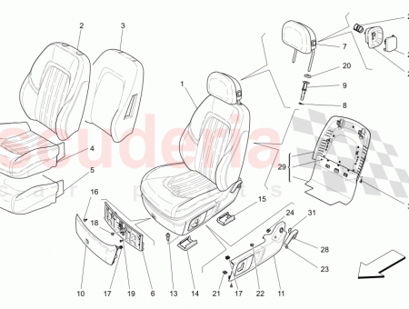 Photo of FRONT LH SEAT ASSEMBLY SPORT 8 WAY POWER…