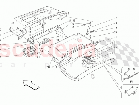 Photo of DASHBOARD GLOVE BOX CONTAINER FRAME…