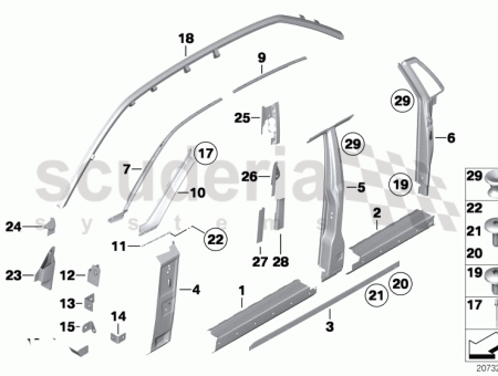 Photo of Rear left outer sill panel 41 21…