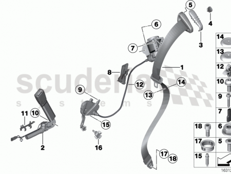 Photo of LOWER BELT WITH LEFT BELT TENSIONER 72 11…