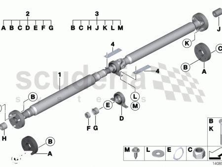 Photo of Set of mount parts for propeller shaft 26…