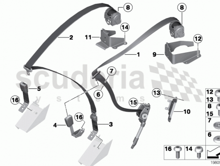 Photo of Bracket belt retractor 72 11…