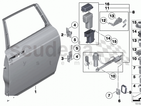 Photo of Hinge rear door upper right 41 52…