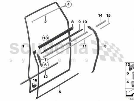 Photo of Outer weatherstrip rear right door 51 22…