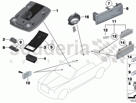 Photo of Interior reading light rear 63 31…