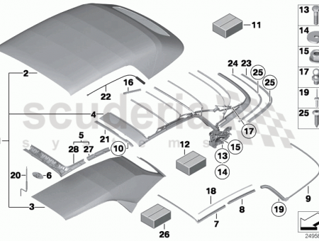 Photo of RIGHT ROOF FRAME GASKET 54 34…