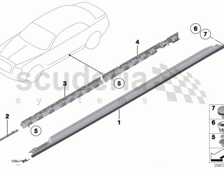 Photo of Retaining strip sill front left 51 77…