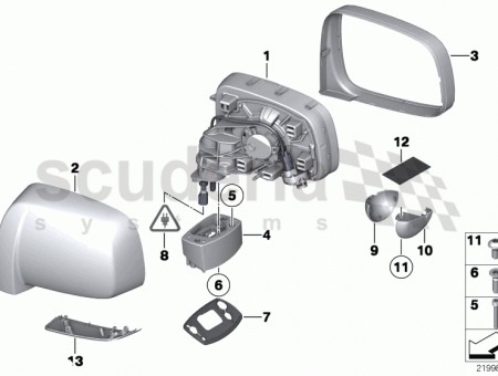 Photo of Mirror housing right 51 16…