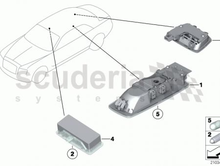 Photo of interior reading light rear left 63 31…